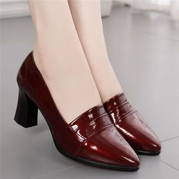 женский туфли: Туфли 38, цвет - Красный