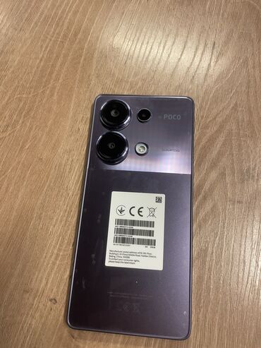 о безлимит на месяц: Poco M6 Pro, Колдонулган, 256 ГБ, түсү - Кызгылт көк, 2 SIM, eSIM
