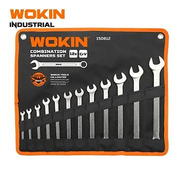 velosiped kaski: WOKIN 150812 Kombinə Açar Dəsti – 12 parça (6–22 mm), Cr‑V, xrom — 1