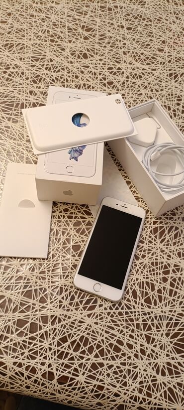 apple adapter: IPhone 6s, 16 GB, Mavi, Barmaq izi, Simsiz şarj, Sənədlərlə