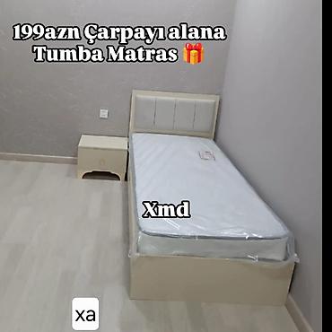 tumbocka: Tək nəfərlik çarpayı dəsti - Rəng: açıq bej - Material: MDF/laminat — 1
