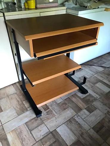 ikea ormari za sobu: Kompaktan računar/štampač sto sa više nivoa i metalnim ramom - — 3