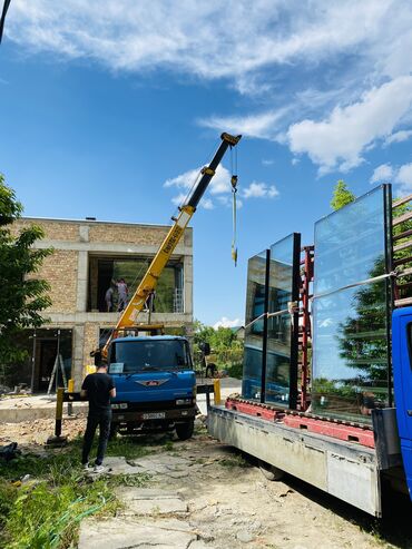 Услуги манипулятора: Кран услуга Стрела 21 метр Контейнер вагон бухта кирпич кум шагыл — 4