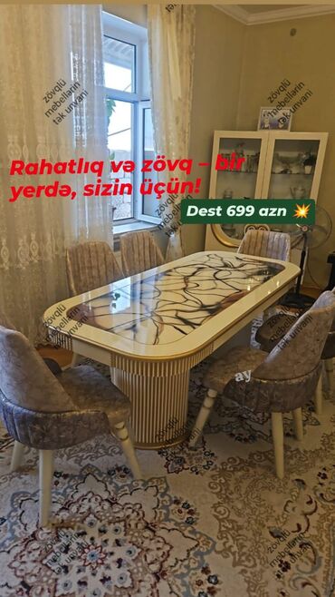 круглый стол на заказ: Для гостиной, Новый, 6 стульев