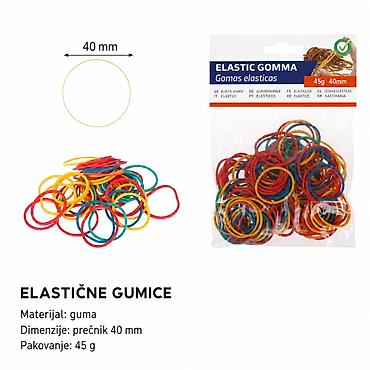 KMT Gumena kožna šarena 9709494 Šarene elastične gumice za