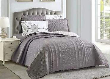 Ćebad i pokrivači: Prekrivač za krevet – luksuzni prošiveni set sa jastučnicama - — 1