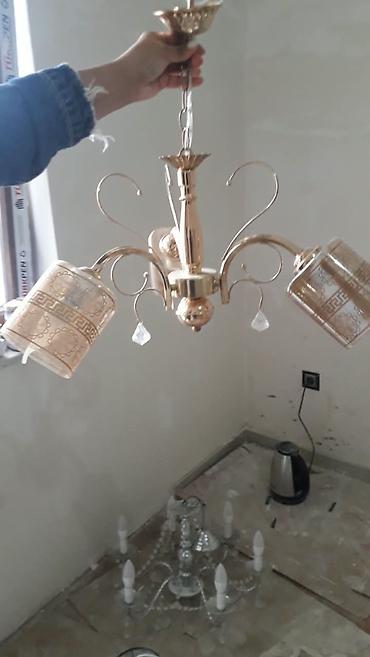 lyustralar bakida: Çılçıraq, 3 lampa — 1