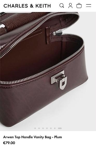 charles keith: Charles & keith gəhvəyi rəng çanta vəziyyəti: yeni kimi, güsuru — 5