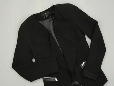 Blazer, jacket, XS (EU 34), stan - Dobry, wzór - Jednolity kolor, kolor - Czarny, H&M