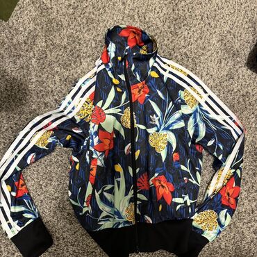 jakna eko koza zenska: Adidas, M (EU 38), Cvetni, Sa postavom