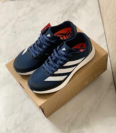 Мужские кроссовки, 41, Adidas, Новый, цвет - Синий, Бесплатная доставка