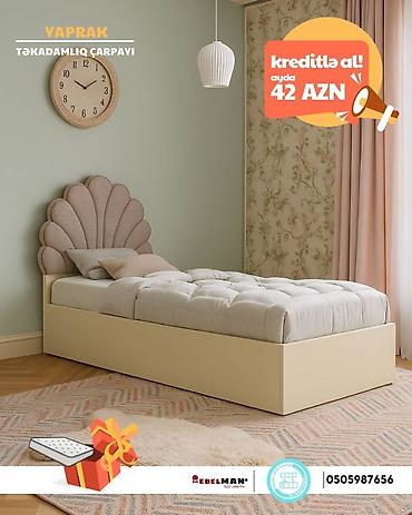 Çarpayılar: Yeni, Təknəfərlik çarpayı, Bazasız, Matras ilə, Siyirməsiz, Azərbaycan — 2