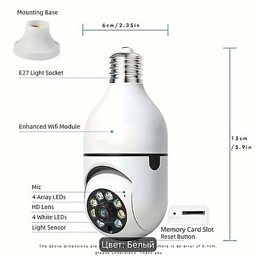 mini qacis aparati: Ağıllı 360° panoramik lampa kamera. E27 tipli patrona uyğun quruluşu — 1
