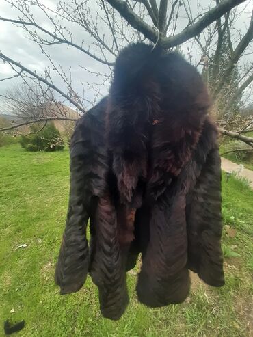 Krzneni kaputi: L, Sa postavom, bоја - Braon — 4