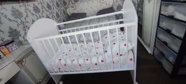 постельное белье детское полуторное: Детская кроватка классического дизайна - Цвет: белый - Материал