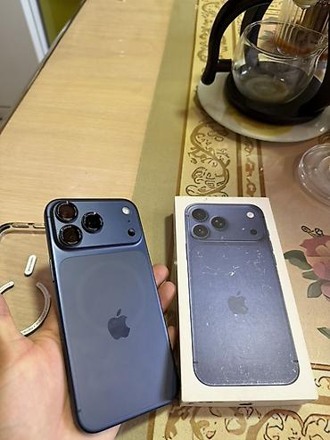 iphone 113: IPhone 17 Pro Max, Б/у, 256 ГБ, Blue Titanium, Коробка, 100 % — 2