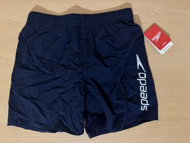 Speedo markasına aid tünd göy rəngdə oğlanlar üçün üzgüçülük şortu