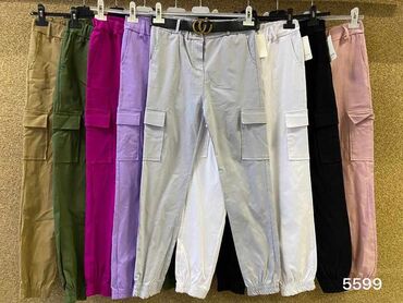 zenske pantalone dzeparice: S (EU 36), M (EU 38), L (EU 40), Normalan struk, Kargo