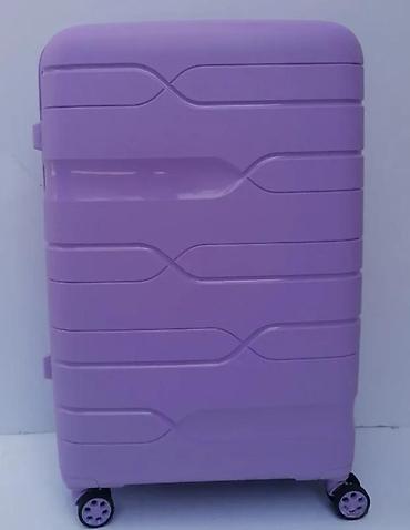 Putni koferi i torbe: Tvrdi kofer na točkiće – ljubičasti - Materijal: čvrsta ABS/plastična — 16