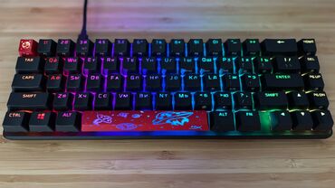 logitech мышь: Клавиатура, HyperX, Механическая, Проводное подключение, Размер: 65%
