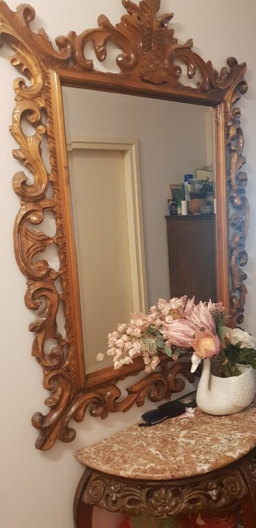 zidno ogledalo za šminkanje: Ogledalo za zid, shape - Pravougaoni, 97 x 130 cm, Sa ramom, Upotrebljenо