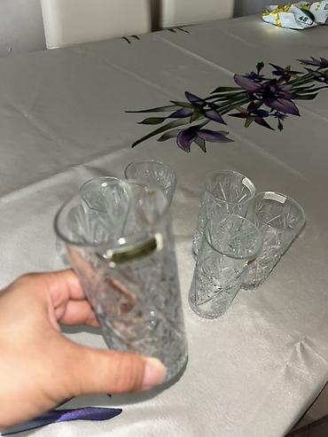 Qab-qacaq və mətbəx ləvazimatları: Stəkanlar, rəng - Ağ, Şüşə, 6 ədədli dəst, Türkiyə — 1