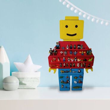 Kocke za decu: Drvena LEGO polica (50×80cm) – ručni rad! Organizujte LEGO kolekciju — 6