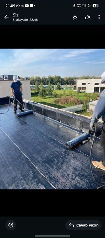 Dam işləri: Bitum əsaslı rulon örtüyü ilə dam izolyasiyası xidməti - Ploski və — 8