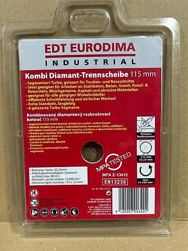 slikar tapi: EDT Eurodima Industrial – Kombinovani dijamantski rezni disk 115 mm - — 3