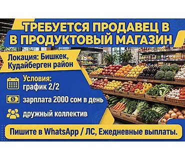 Вакансия: продавец в продуктовый магазин Требуется женщина возраст
