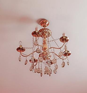lustr ventilator: Çılçıraq, 6 lampa, Metal — 1