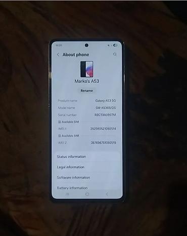 trimer igracka cena: Samsung Galaxy A53 5G (model SM-A536B/DS), bela boja. Ključne — 2