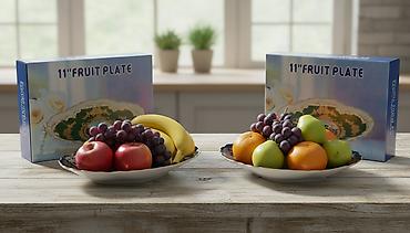 zengli saat: 11" Fruit Plate – dekorativ meyvə boşqabı (2 ədəd)- 1-i 10AZN-dir// — 3