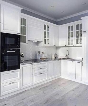 Sifarişlə mətbəx mebeli: Sifarişlə mətbəx dəsti, Özü çəkən petlələr, Mat laminat, Kredit var, Rayonlara çatdırılma, Pulsuz çatdırılma — 19