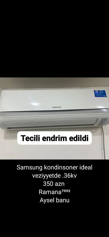 Kondisionerlər: Kondisioner Samsung, 30-35 kv. m