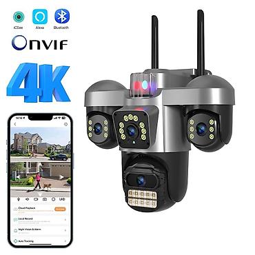 4k kamera: 8MP Dual Lens WiFi IP Kamera – 4K görüntü dəstəyi, IP66 suya və toza — 3