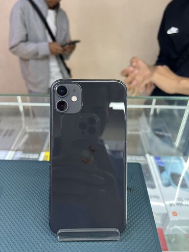 оптом наушник: IPhone 11, Колдонулган, 128 ГБ, Jet Black, Коргоочу айнек, Каптама, Куту, 72 %