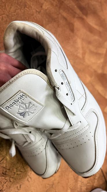 reebok 42: Мужские кроссовки, 43, Reebok, Б/у, цвет - Белый, Платная доставка — 9
