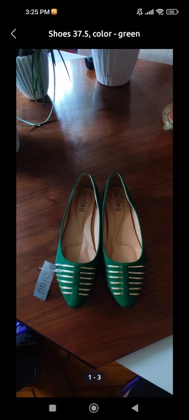женские туфли: Туфли, Размер: 37, цвет - Зеленый, Новый