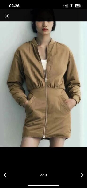 Otaq bitkiləri: Zara devetüyü rəngli, uzunqol bomber don. Ön hissədən — 15