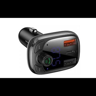 serdar ortac mp3: FM modulyator Baseus Bluetooth S-13 2×USB + Type-C Car Charger Black — 1