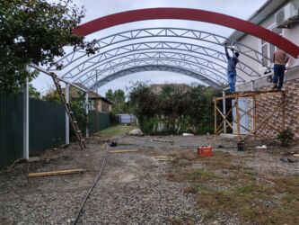 Naveslər, markizlər: 🛠️ Dəmir Konstruksiya Naveslərin Hazırlanması və Quraşdırılması — 9