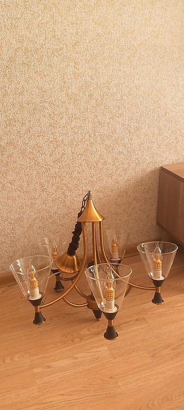 listurlar: Çılçıraq, 5 lampa, Metal — 2