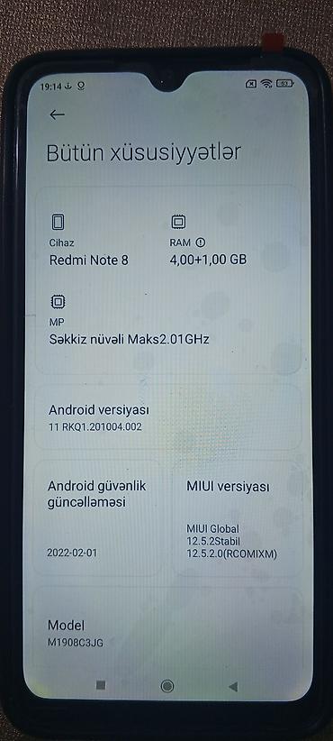 poco m5 pro: Redmi Note 8, 64 GB, rəng - Göy, Barmaq izi — 4