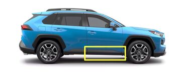 Пороги и комплектующие: Наружные накладки порогов Toyota, 2020 г., Б/у, Оригинал — 13