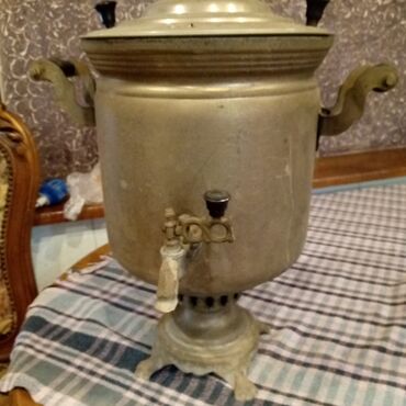 купить бу самовар на дровах: Qədim samovar, 1950 il, Mis, Vəziyyəti: Yaxşı