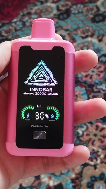 Qəlyan, vayp və aksesuarları: Şaftalı giləmeyvə dadlı Innobar 20000 elektron siqareti, rahat