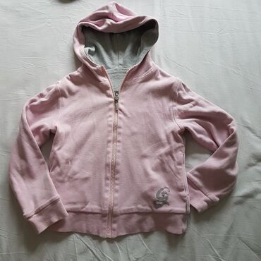 letnje jakne: GEOX italijanski duks/jakna 5-6 godina sa dva lica roze i sivo. Nosen