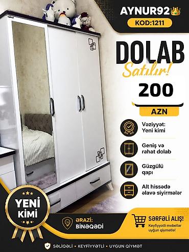 binegedi: Aynur92👑kod1211 Qiymet:200 Azn Dolab satilir Veziyyet:yeni kimi — 1