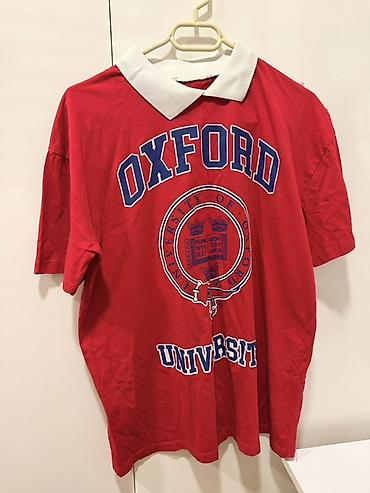 Kişi geyimləri: Qırmızı “Oxford University” polo köynəyi S və M razmerinə uygundu — 1